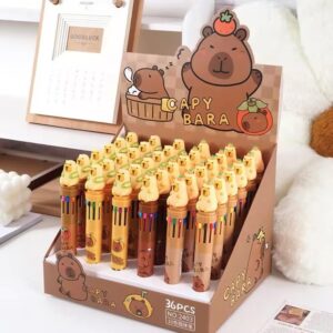 Caneta 10 Cores Capivara - Cx 36 Und