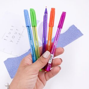 Caneta Esferográfica Colorida  Neon 1.0mm Sortidas BRW
