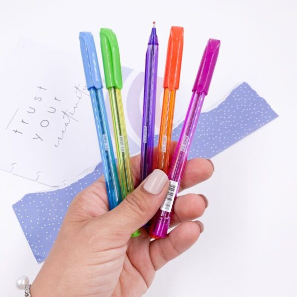 Caneta Esferográfica Colorida  Neon 1.0mm Sortidas BRW