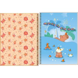 Caderno Espiral Capa Dura Universitário 10 Matérias Capivara Tilibra