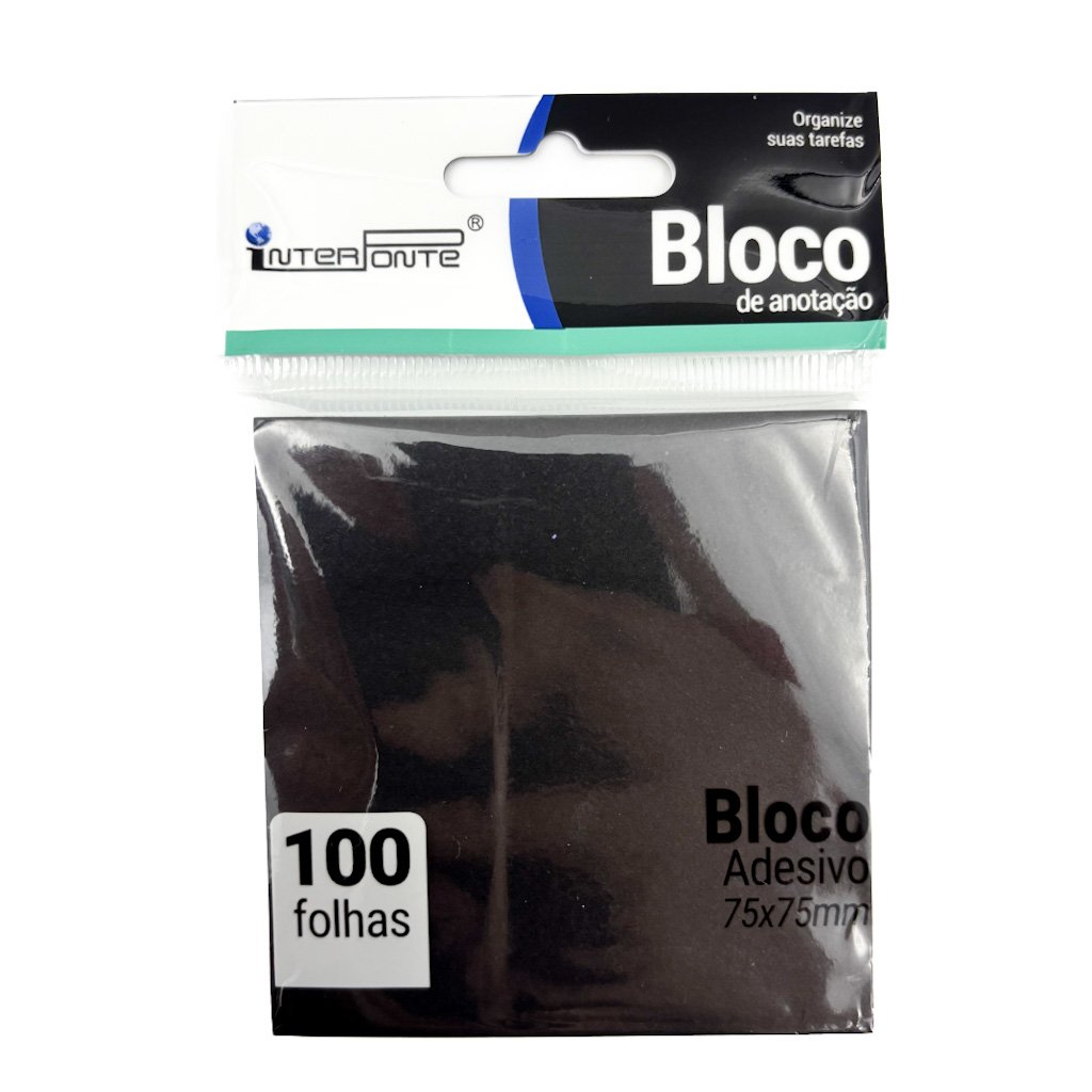 Bloco de Notas Adesivado PRETO 75cm x 75cm - IMPORTADO - UND