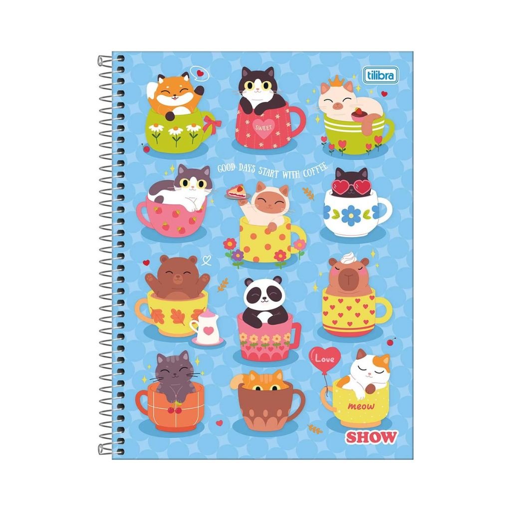 Caderno Espiral Capa Dura Universitário 1 M Show Feminino 20x27,5cm 80 Fls - TILIBRA - UND