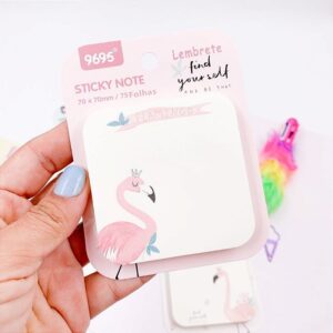 Bloco de Notas Adesivado Flamingos 70x70mm