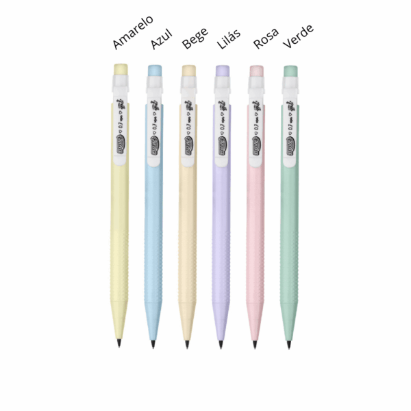 Lapiseira plástica Pastel 0.7mm BRW
