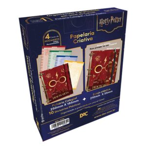 Kit Presenteável Fichário Colegial + Estojo Harry Potter - DAC