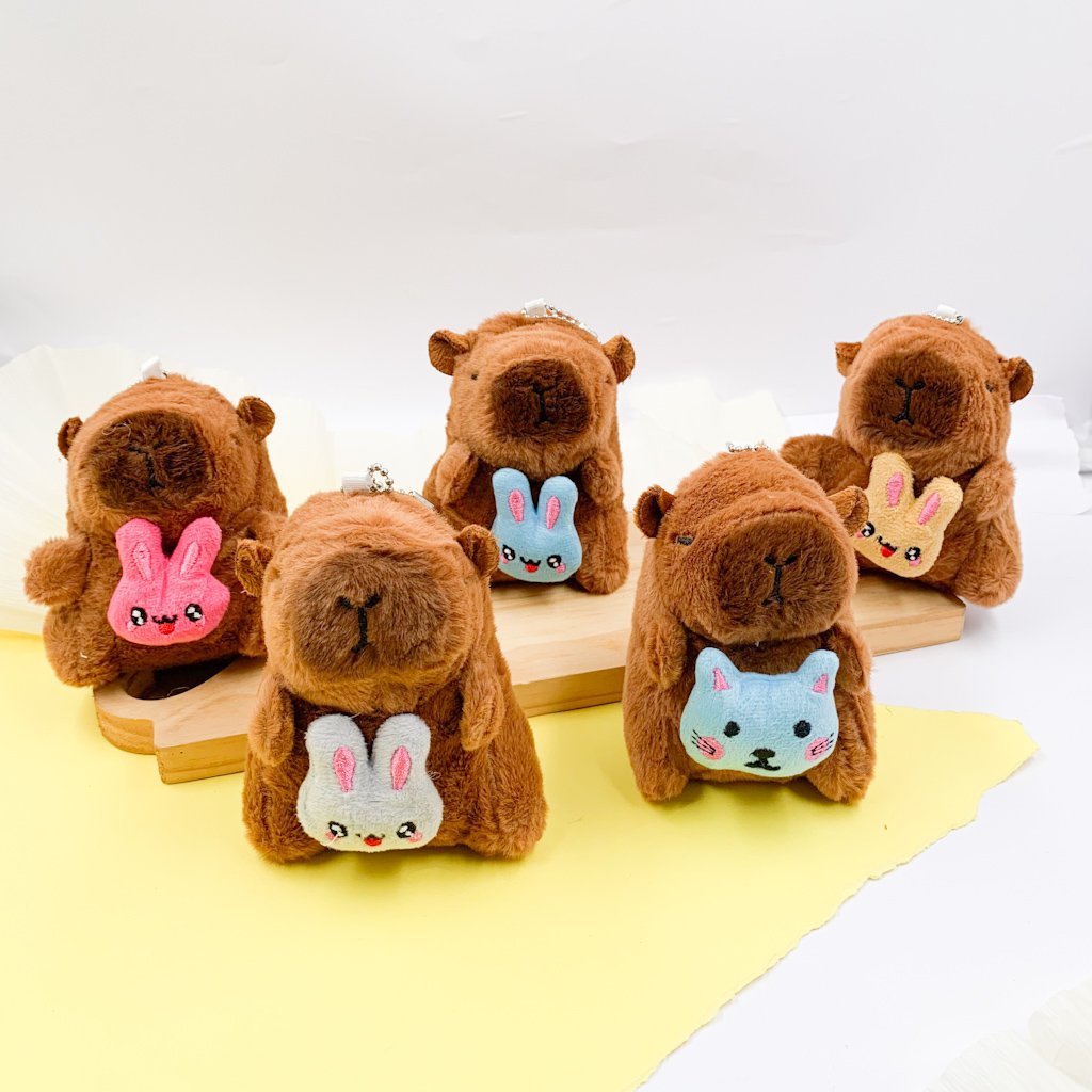 Chaveiro Fofo Pelúcia Capivara Rabbit Cat 12 cm - UND
