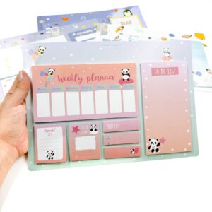 Kit Bloco de Notas Fofo Decorado 7 Blocos