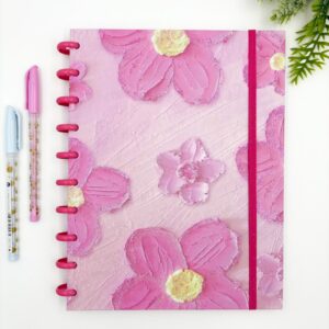 Caderno de Disco COLEGIAL Flores 10 discos - 19,8x25,5cm 80 fls - IMPORTADO - UND