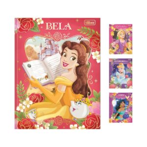Caderno Colegial Costurado LUXO 80 fls PRINCESAS - TILIBRA - UND