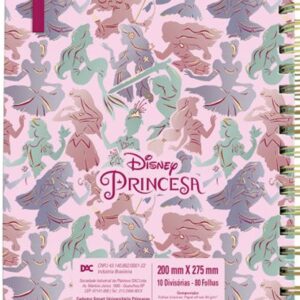 Caderno Smart Universitário 10 Matérias Princesas Disney DAC