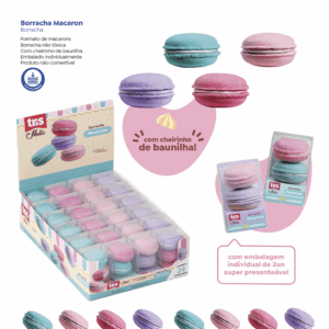 Borracha Macaron Holic Docinhos c/ Cheirinho - TRIS - CX 24 UND