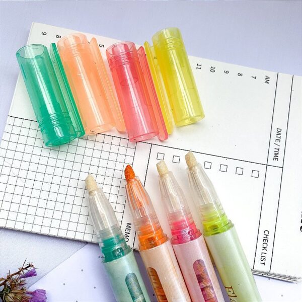 Marca Texto Glitter 4 Cores