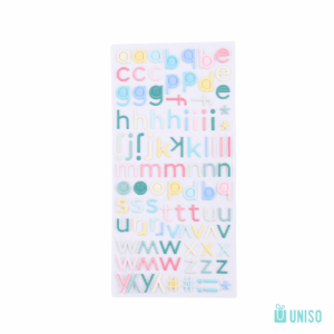 Cartela de Adesivos Lettering - UNISO - UND