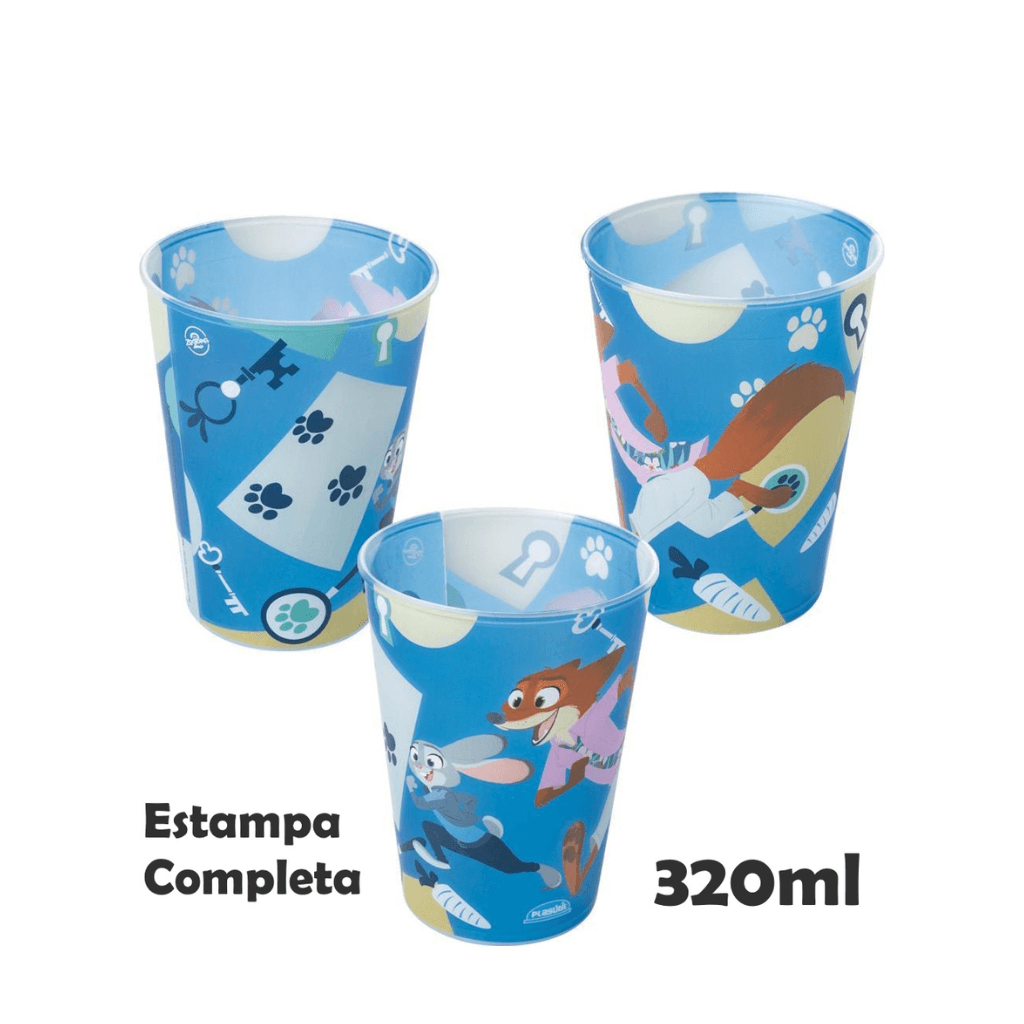 Copo Zootopia Sortido 320ml - PLASÚTIL - UND