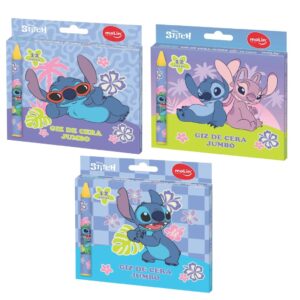 Giz de Cera Jumbo 12 Cores Stitch MOLIN - BLISTER