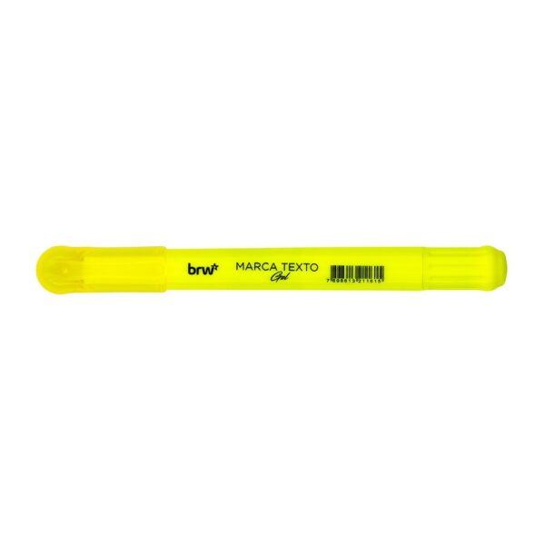 Marca Texto Fluorescente em Gel AMARELO BRW - CX 12 UND