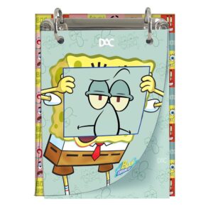 Porta Fichas Mini Fichário Vertical Bob Esponja 80 fls - DAC
