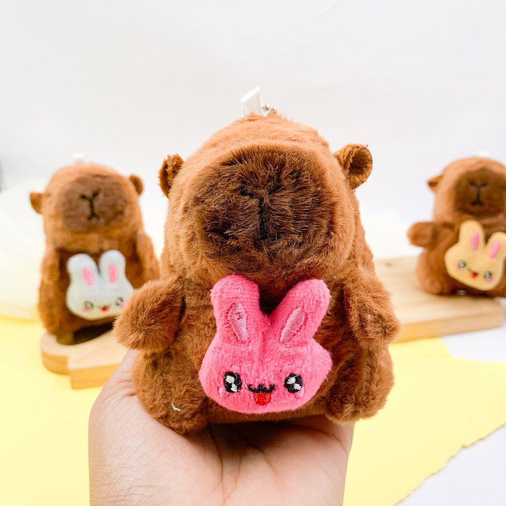 Chaveiro Fofo Pelúcia Capivara Rabbit Cat 12 cm - UND