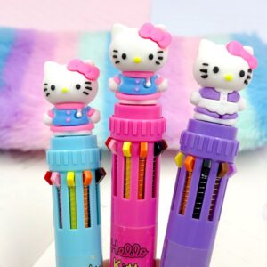 Caneta 10 Cores  Hello Kitty
