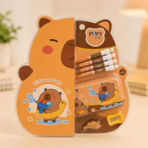 Kit Escolar Capivara 7 Peças - FOFY - BLISTER