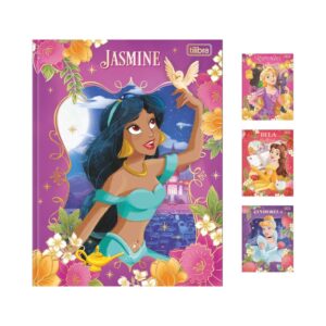 Caderno Colegial Costurado LUXO 80 fls PRINCESAS - TILIBRA - UND