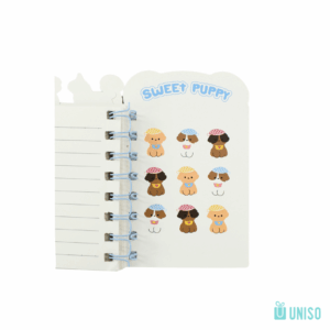Mini Caderno Espiral Puppy c/ Divisórias 60 Fls 80x10 cm - UNISO - UND