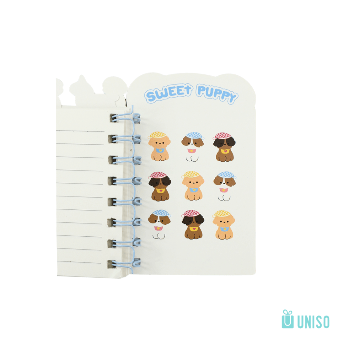 Mini Caderno Espiral Puppy c/ Divisórias 60 Fls 80x10 cm - UNISO - UND