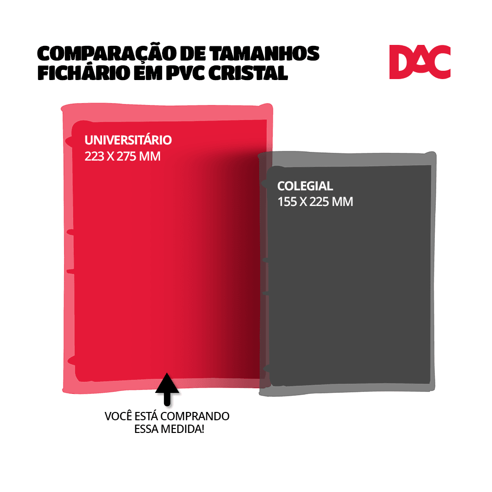 Fichário Universitário PVC Cristal 10 Divisórias Monstros SA 192 fls - DAC