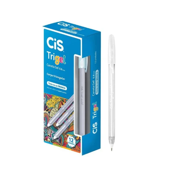 Caneta Trigel Branca 1.0 mm - CIS - CX 12 UND
