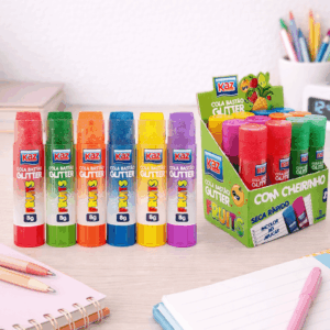 Cola Bastão 8g c/ Glitter e Aroma Fruits - KAZ - UND