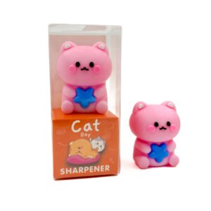 Apontador Emborrachado Ursinho Rosa
