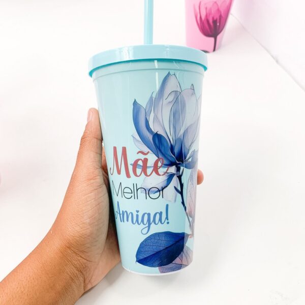 Copo c/ Tampa 600 ml MÃES - UND