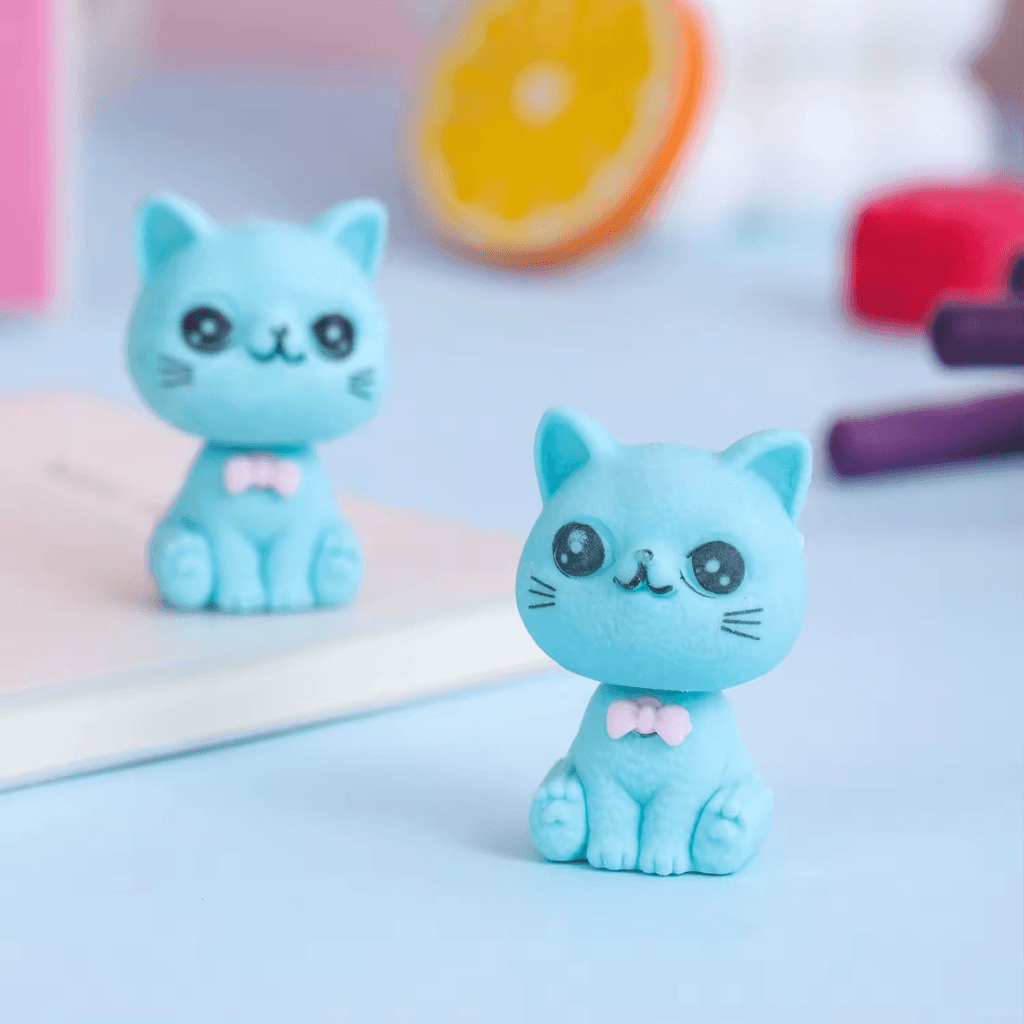 Borracha Fofa 3D PONTEIRA Gatinho - IMPORTADO - PACOTE 6 UND
