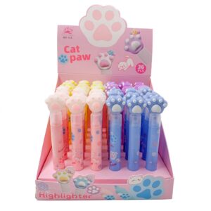 Marca Texto 3 em 1 Patinha de Gato - CX 36 UND