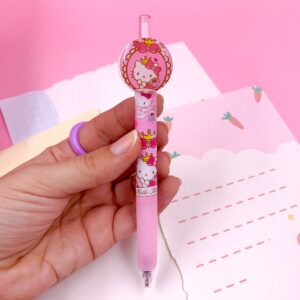 Caneta Clic Esferográfica Azul Hello Kitty - Pacote 4 Und