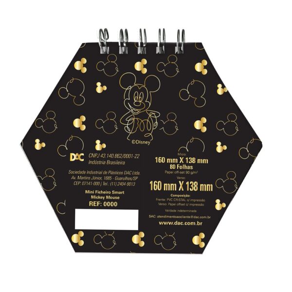 Caderno Mini Ficheiro Smart Hexagonal Mickey DAC