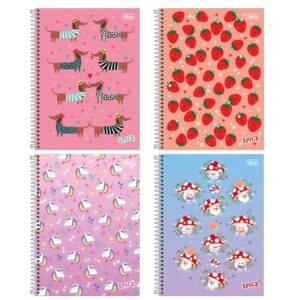 Caderno Espiral Capa Dura Universitário 1 Matéria Spice Feminino Tilibra