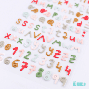 Cartela de Adesivos Lettering - UNISO - UND