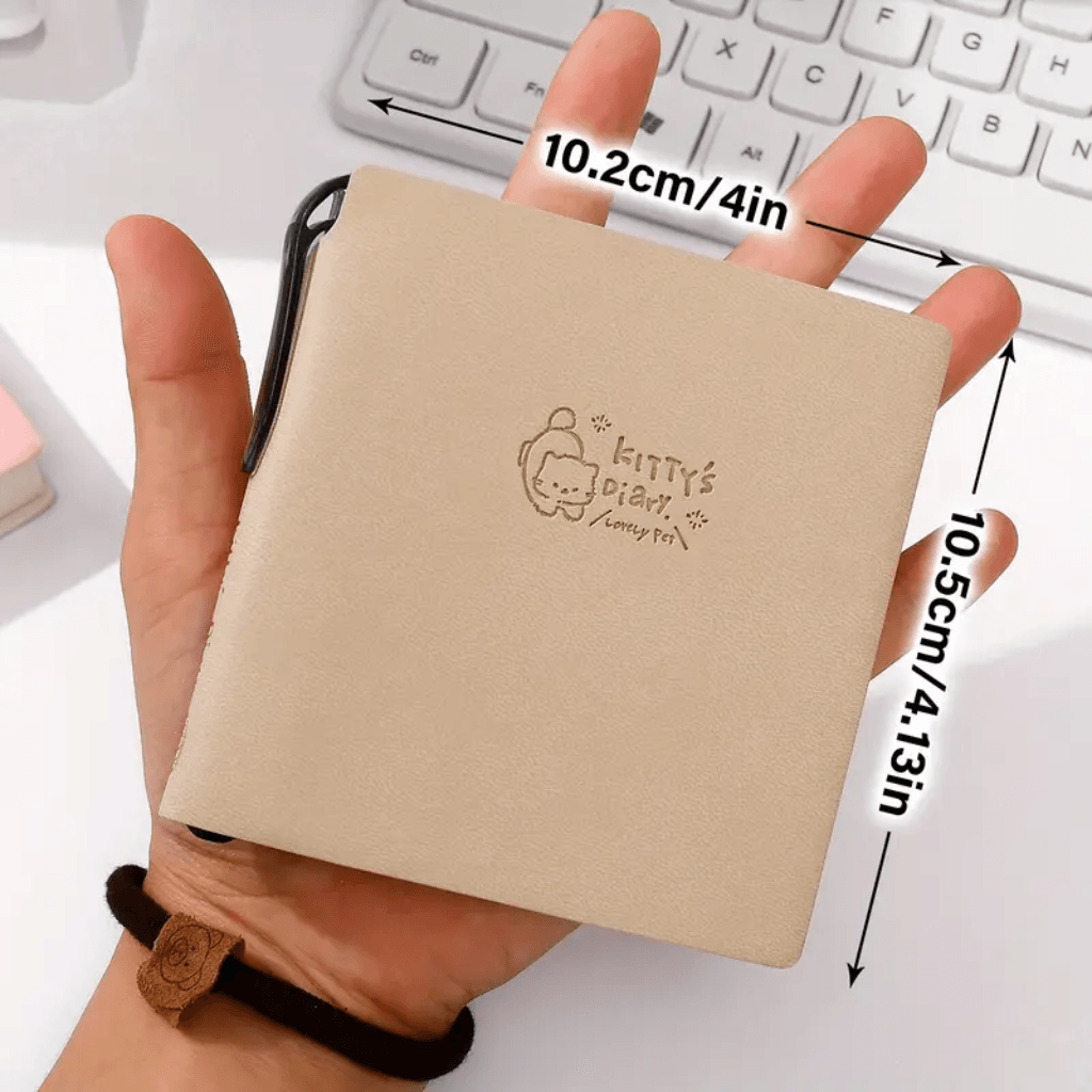 Mini Caderno LUXO Courino Sem pauta Cat Dog + Caneta - IMPORTADO - UND