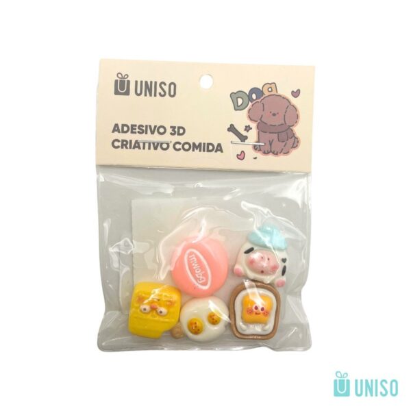 Adesivo 3D Criativo Fofuras 2x2cm - UNISO - UND