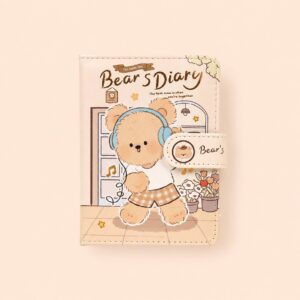 Caderno LUXO c/ Fechamento Ursinhos 10,3x13,7cm - IMPORTADO - UND