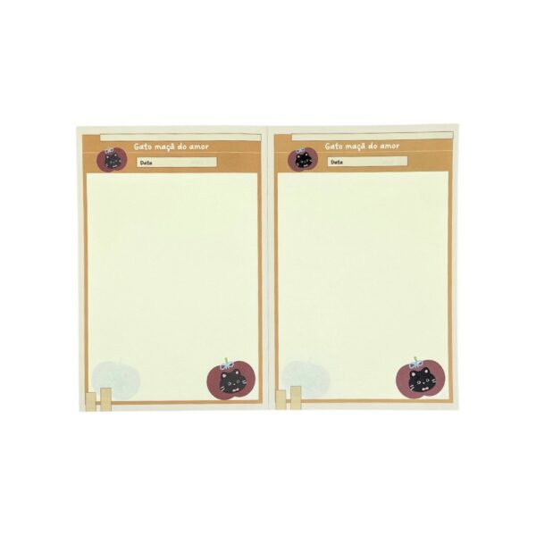 Bloco Caderno A5 Apple Cat 14x21cm - UNISO - UND