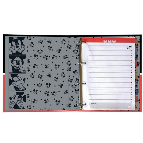 Fichário Universitário Disney Mickey com elástico DAC