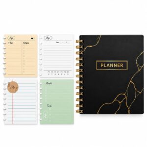 Planner Diário Black Gold 16x16 cm 80 Fls - SKYPAPER - UND
