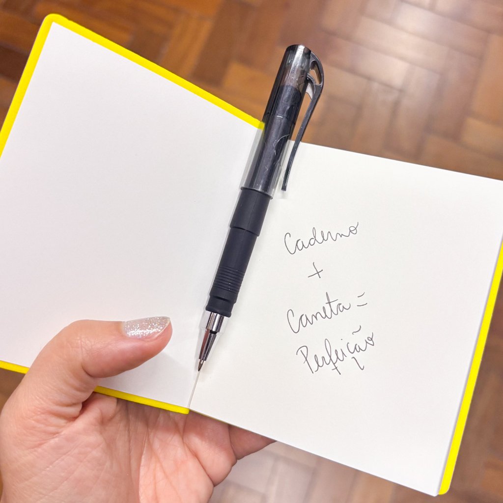Mini Caderno LUXO Courino Sem pauta + Caneta - IMPORTADO - UND