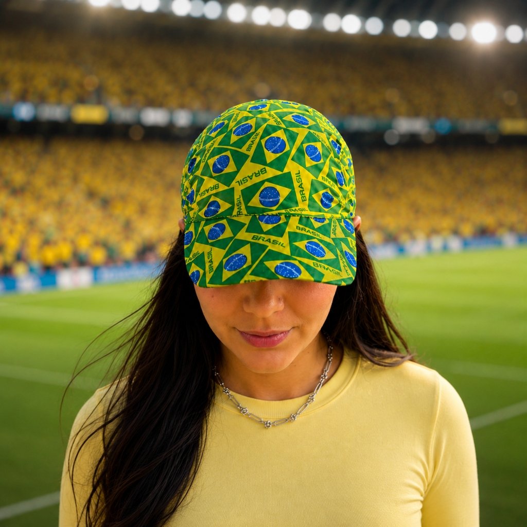 Viseira Bandana Brasil Copa do Mundo - IMPORTADO - UND