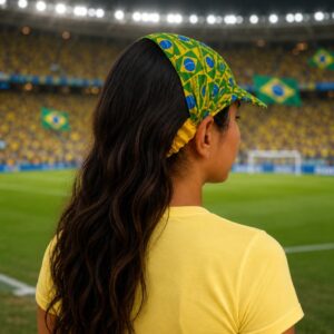 Viseira Bandana Brasil Copa do Mundo - IMPORTADO - UND