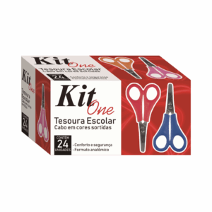 Tesoura Escolar 13 cm - KIT OFICIAL - UND