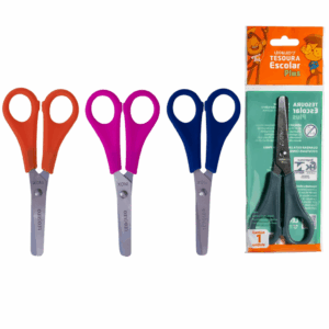 Tesoura Escolar Plus Inox 130Mm - LEO E LEO - UND