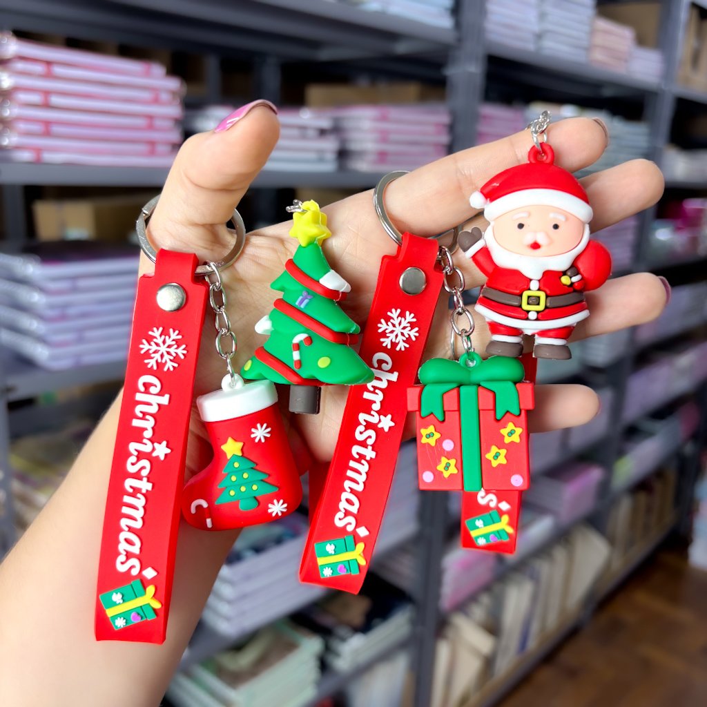 Chaveiro Emborrachado FELIZ NATAL - IMPORTADO - UND